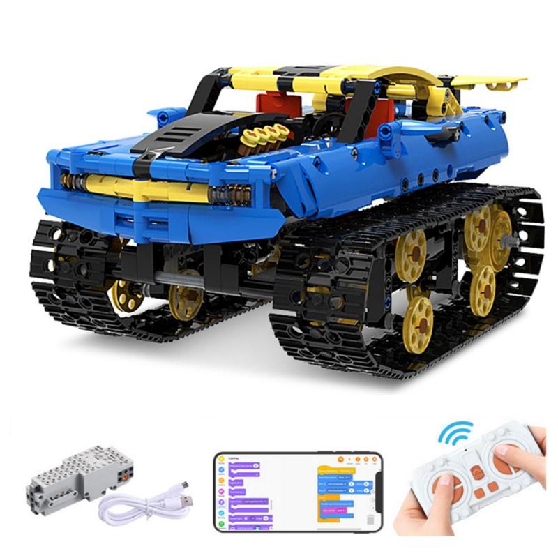 

Cretivity Toy Радиоуправляемый гоночный автомобиль Кирпичи Внедорожник Танк Электрические строительные блоки Техническое приложение Программное управление Игрушка для вождения Подарки для мальчиков 572 шт.