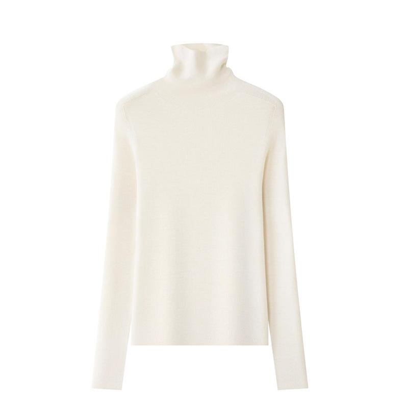 High-necked worsted wool inner bottoming shirt women's early autumn new casual versatile knitted sweater