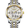 Top Brand New All-match Fine Steel Belt Waterproof Men's Watch Three-eye Six-pin Men's Watch Multifunctional Quartz Non-mechanical Wristwatch