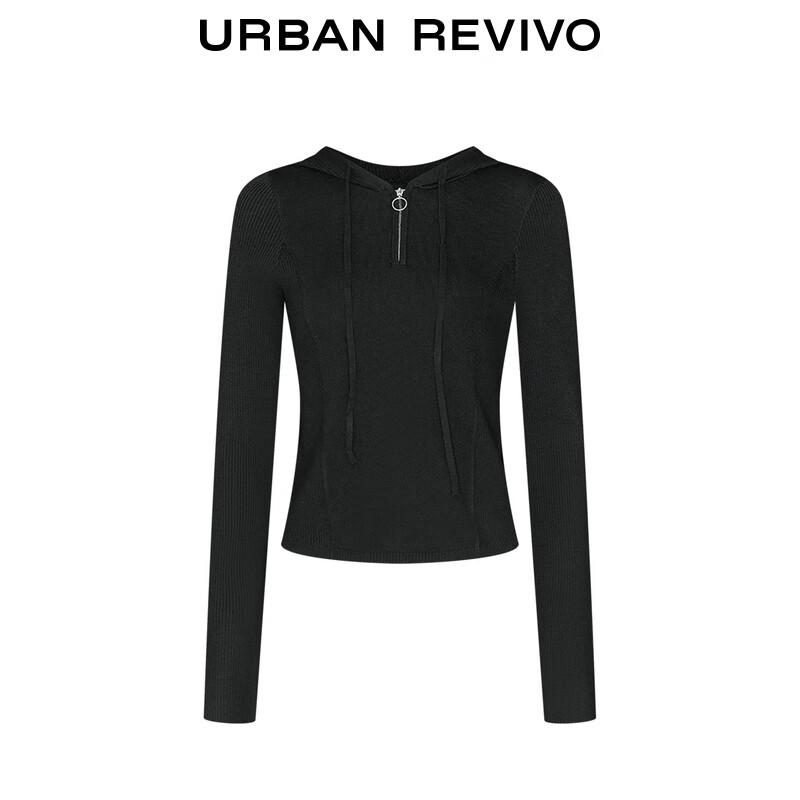 UR Women's Half-Zip Hooded Knit Sweater