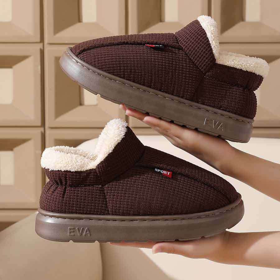 Winter Men's Warm Cotton Slippers Indoor Home Non-slip Winter Home Large Size Home Home Cotton Shoes Men