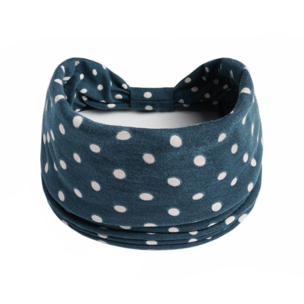 

Fashion Wide Headband Pot Dot African Pattern Women Headwrap Non Slip Extra Large Workout Headband For Dance Biker Sweatband темно-синього кольору