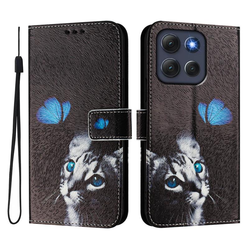 Luxury Flip Leather Case For Moto G06 Flip Cover For Motorola MOTO G86 Power G06 G56 G66Y G66J 5G Coque Wallet Bags Flower Cases