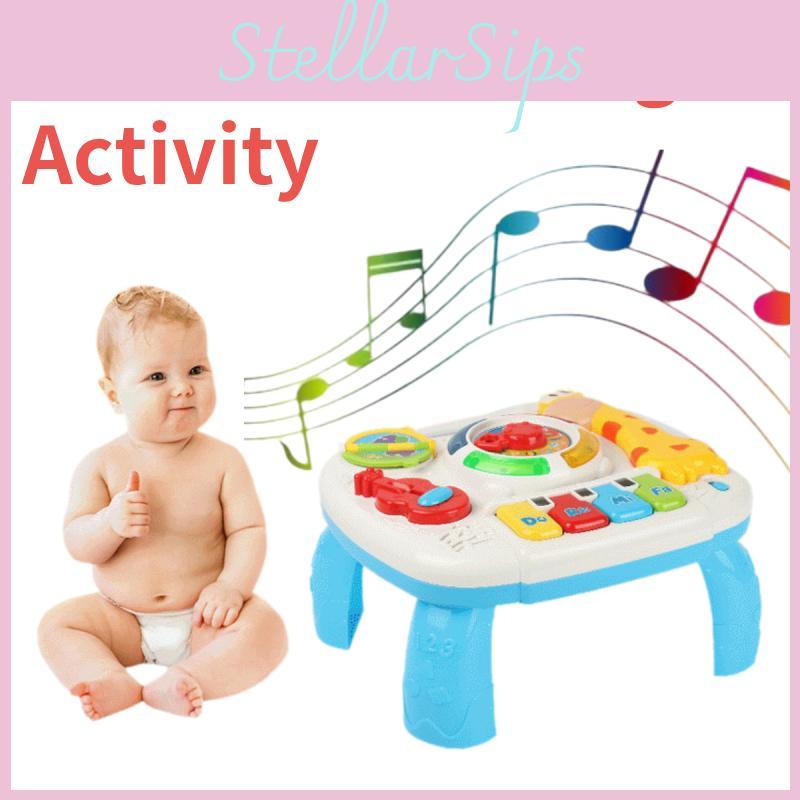 Learning Hersity Musical Activity Table Baby Toys With Lights And Gifts Sounds