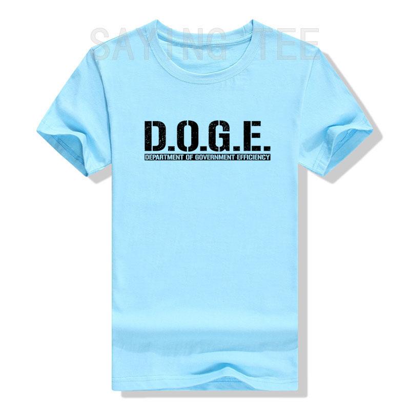 DOGE D.O.G.E. ODDĚLENÍ VLÁDNÍ EFEKTIVITY Tričko Humor Vtipná Písmena Potisk Nápisové Tričko Grafický Outfit Top s Krátkým Rukávem