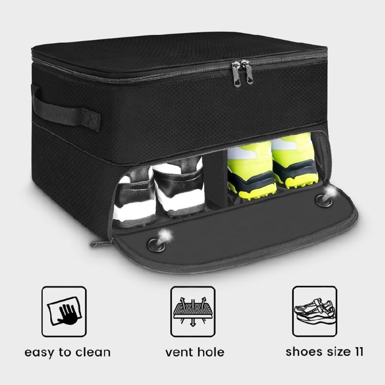 Practical Golf Storage Solution Waterproof Trunk Organizer Bag Polyester Multilayer Pockets Foldable Travel Design