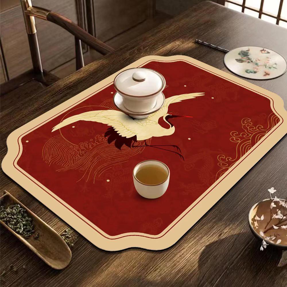 

Термостойкий нескользящий быстросохнущий коврик для сушки посуды коврик для посуды грязеотталкивающая подкладка для посуды впитывающая красный