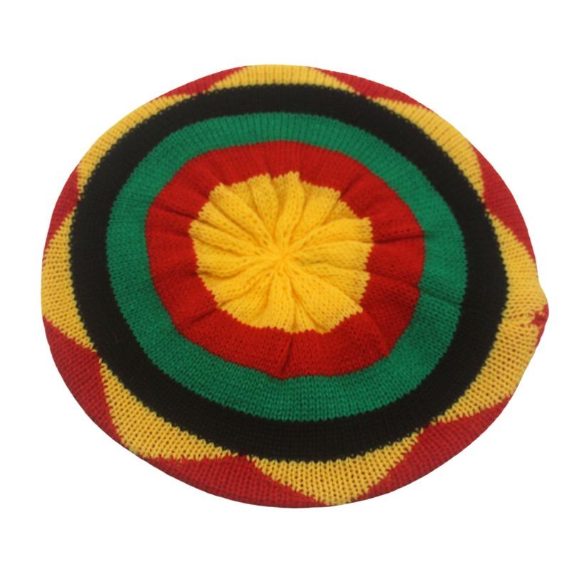 

Mary Autumn and winter Jamaican reggae wool hat, men s and women s outdoor versatile rainbow-colored decorative knitted hat one size fits all