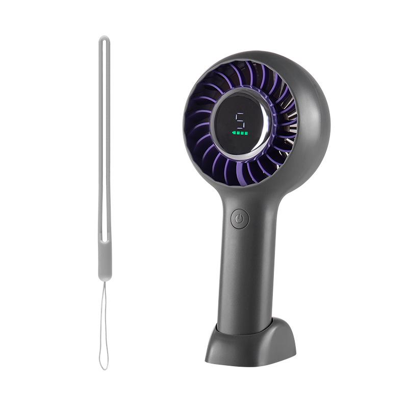 Five-Speed Portable High-Power Handheld & Desktop Fan with Display Screen