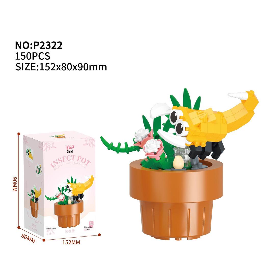 Lego-Compatible Flowers & Insects Bonsai: Educational Building Toys for Kids with Small Parts