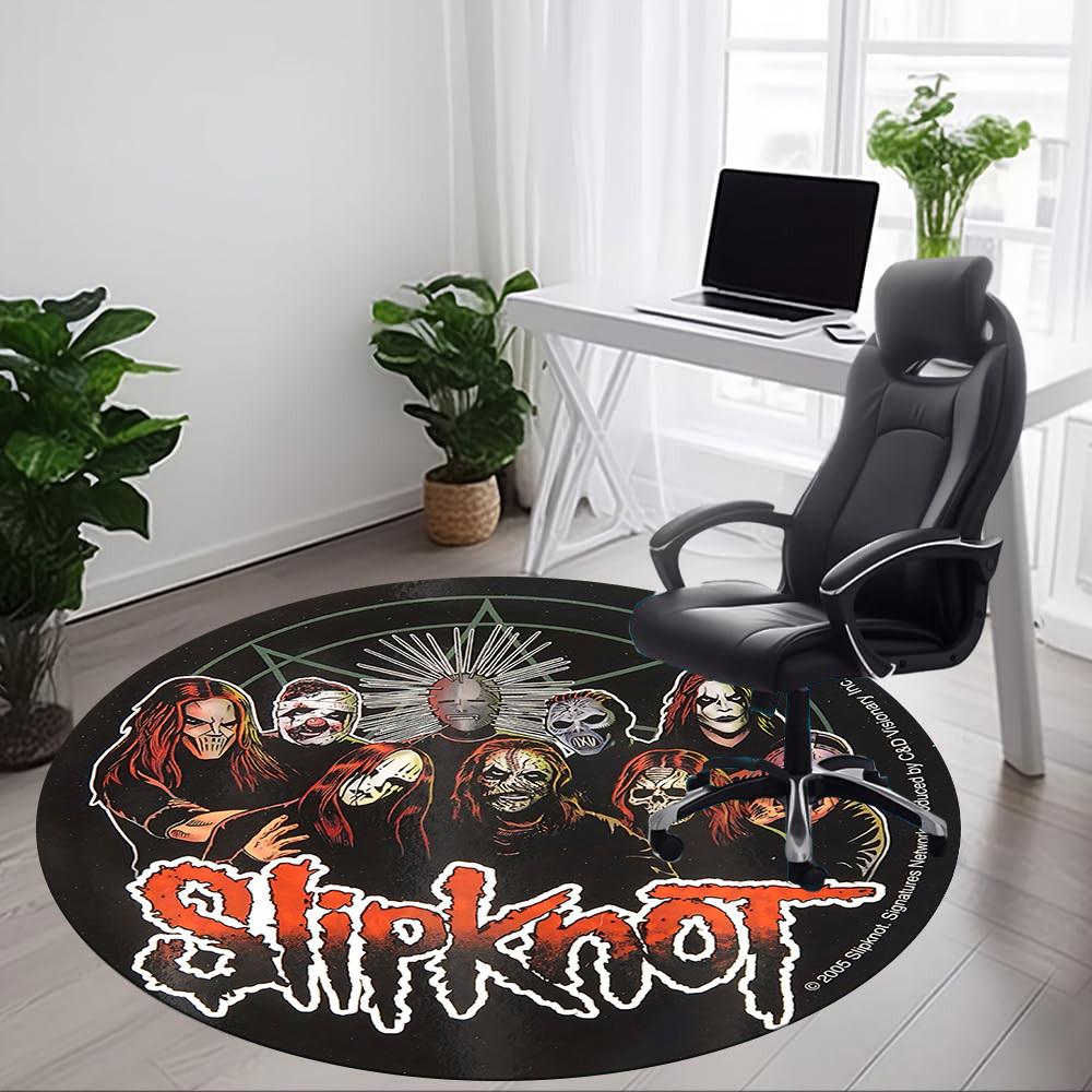 1pc Slipknot Band Merchandise Carpet, Round Non-Slip Durable Large Size Office Carpet, Suitable for Office,yy250908027