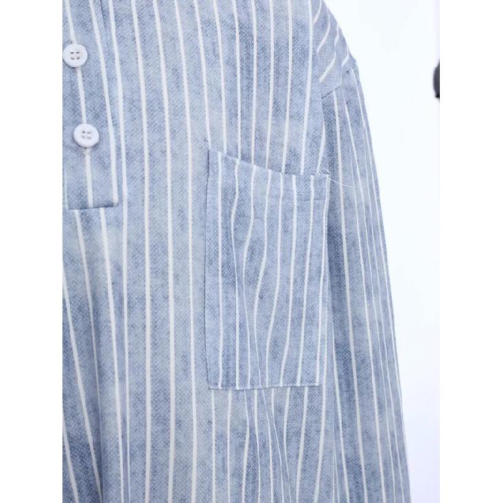 Boys Striped Soft Pajama Set Long Sleeve Loose Sleep Robe Nightgown with Adjustable Sleeping Cap Homewear for Christmas Xmas