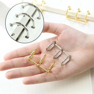 2Pcs/Lot Notebook Metal Circle Loose Leaf Ring Scrapbook Clips Album Hinged Binder