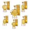 Light Up Lantern Fridge Magnet New Chinese Style Pearl Embellishment Pavilion Fridge Magnet Palace Style Tassel Pendant