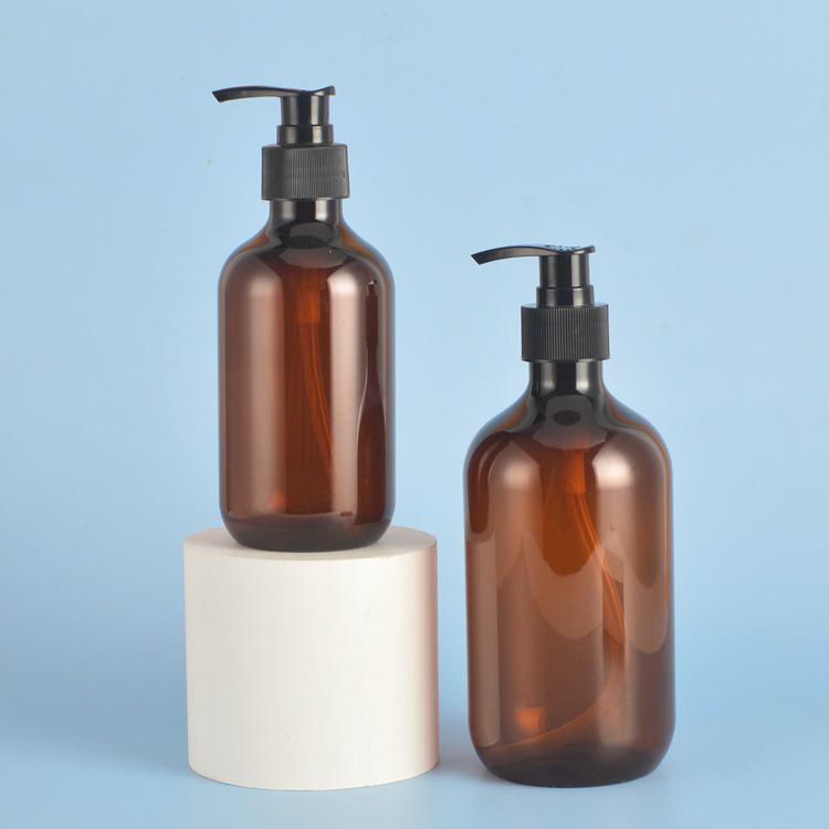 

Бутылка для лосьона/шампуня из ПЭТ коричневого цвета объемом 500 мл – многоразовый контейнер большой емкости 300ml Brown Lotion Plastic Bottle