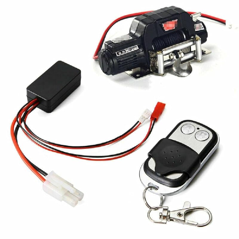 

1/10 easily modified 1:10 SCX10 s crawler Warn 9.5cti Winch+RC remote control receiver kit for car winch wireless remote controller accessories