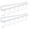 6 Hook Coffee Cup Mug Holder Black White Hooks Shelf Multifunction Kitchen Cabinet Sundries Organizer Storage Hanger