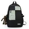 Schoolbag couple schoolbag male new Korean version Harajuku contrasting color double backpack female high school college student casual double