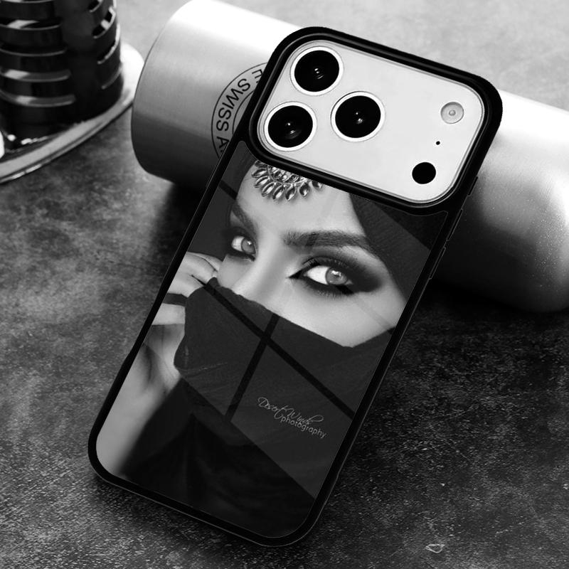 Arab Woman With Niqab Face eye Phone Case For iPhone 17 16 15 14 13 12 11 Pro Max Plus 17Air Soft Silicone Cover