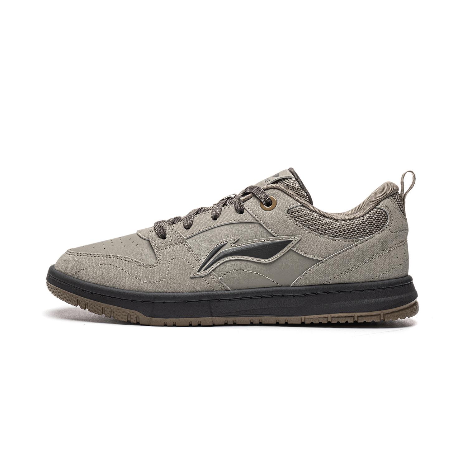 Мужские низкие кеды для скейтборда Li Ning Прочные Коричнево-серые AGCW253-3 43.5