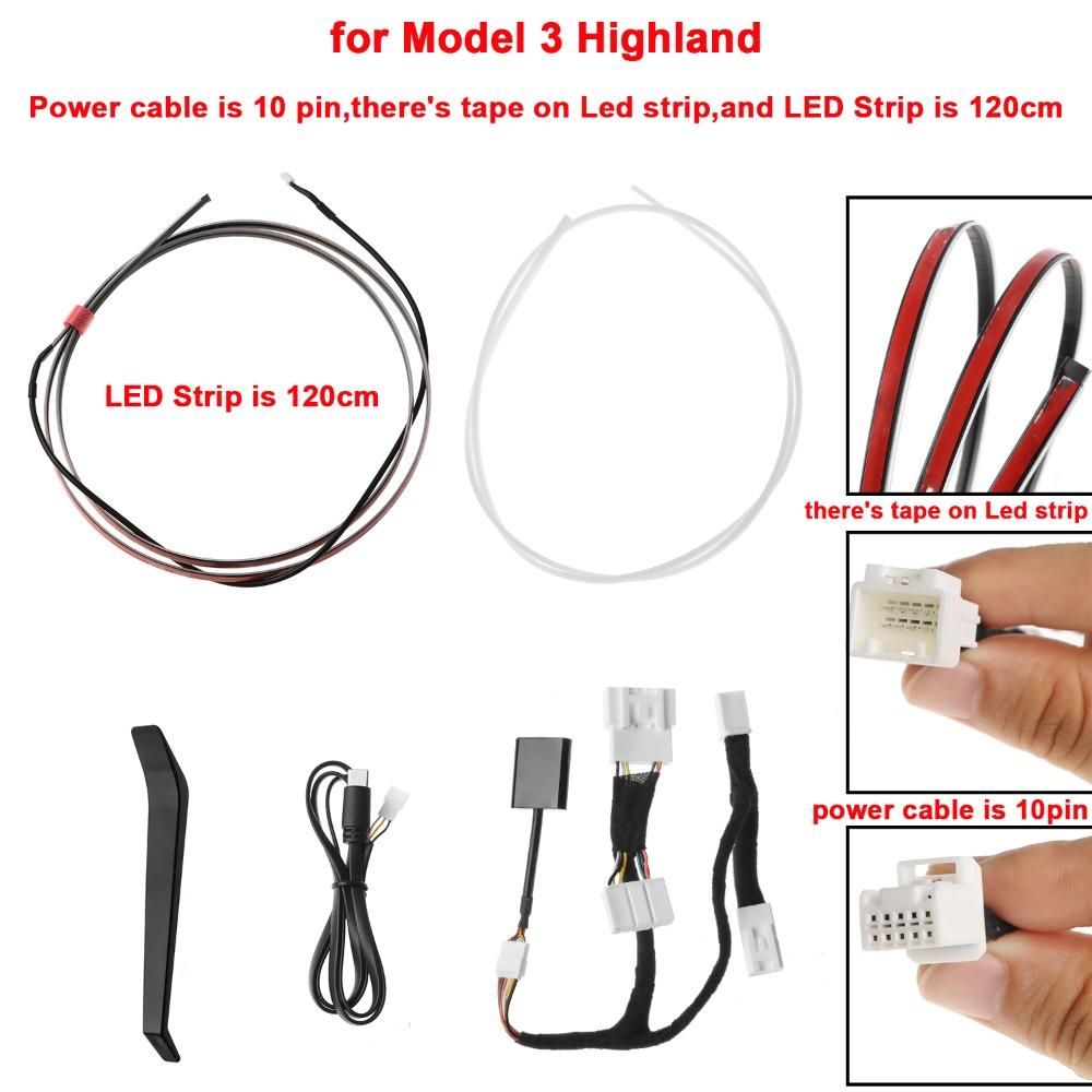 Smart Air Vent Ambient Light System for Tesla New Y Juniper Model 3 Highland  Model 3 Y 2021+