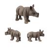Wild African Rhino Model Collectible Toy For Educational Display And Kids Learning