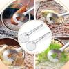 Stainless Steel Fried Food Fishing Oil Scoop, Multi-functional Filter Spoon with Clip Food Kitchen Oil-Frying BBQ Filter