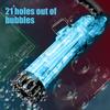 21-Hole Bubble Blower Toy Automatic Bubble Machine with Music & Lights Romantic Atmosphere Bubble Maker for Kids Outdoor Birthday Party Favors