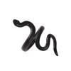 Fashion Spirit Snake Black Ring Geometric Open Adjustable Animal Domineering Jewelry Decoration Horror Dark Ring