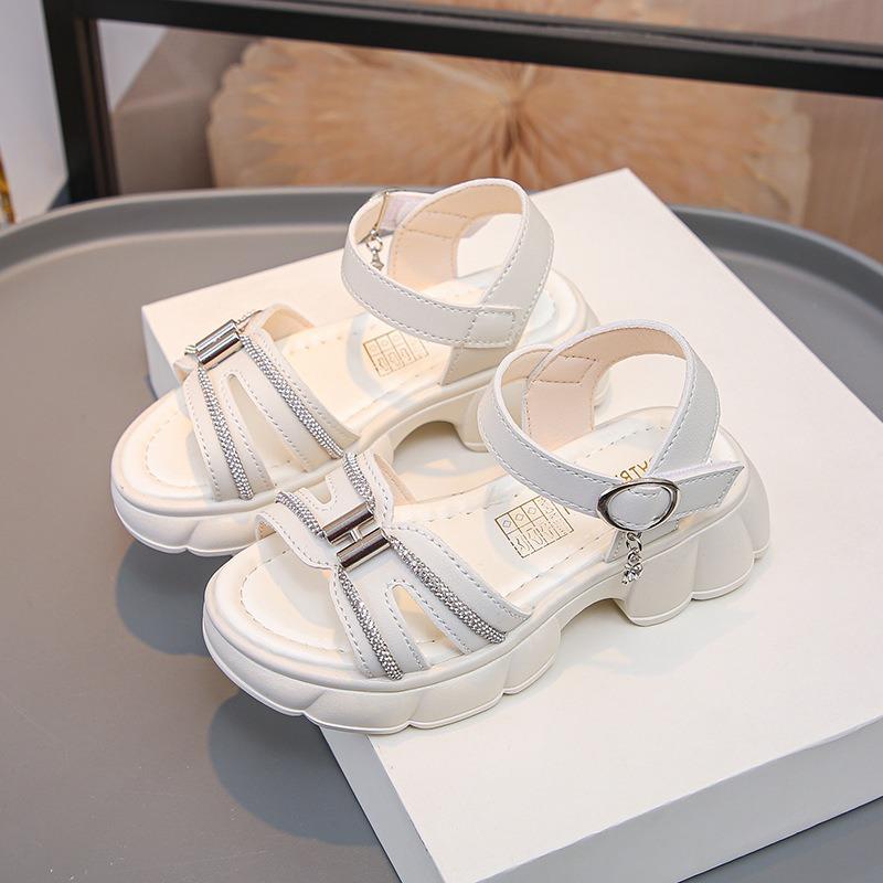 Cool Girl Sandals | Hook & Loop Open-Toe Casual Sport Sandals Fashionable Soft Kids Shoes Elegant Children's Shoes