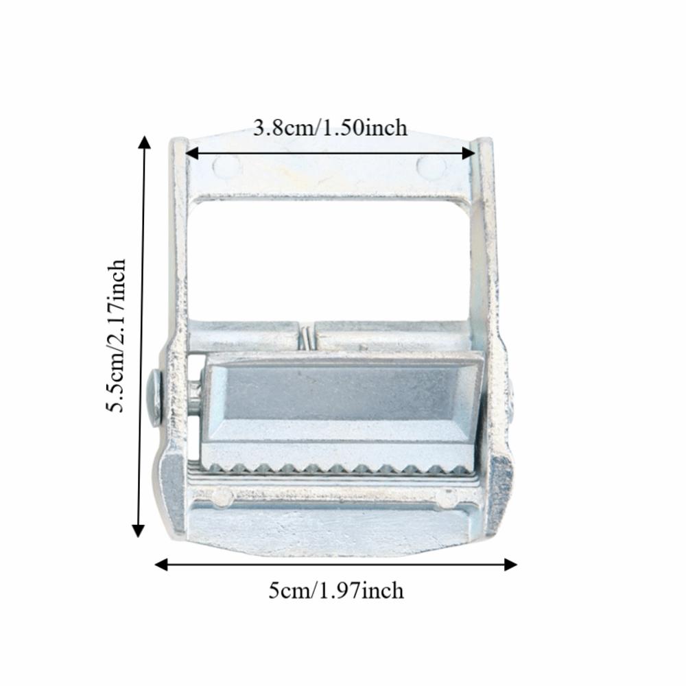 2Pcs Heavy Duty Zinc Alloy Buckle Zinc Alloy Material Zinc Alloy Cam Buckle Lock for Cargo Straps 3.8cm