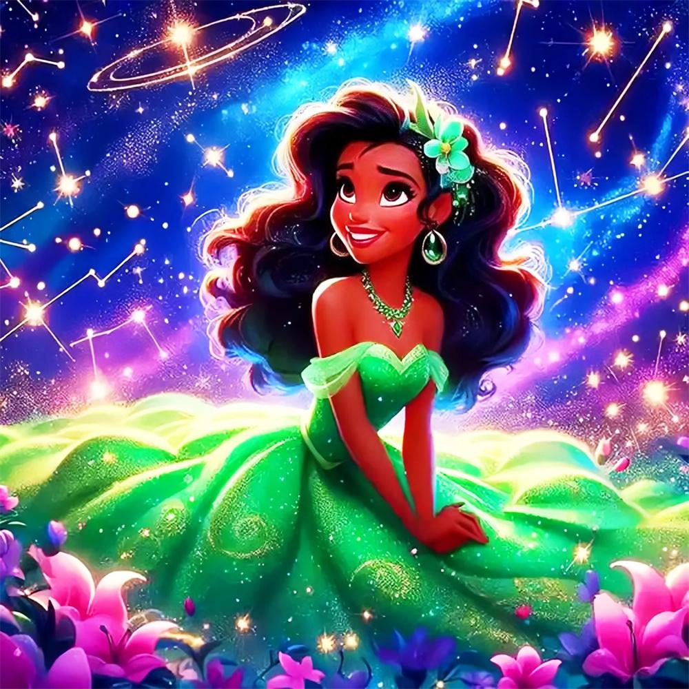 Disney Princess Starry Sky Collection 5D Diamond Painting Full of Diamonds DIY Handmade Diamond Painting Fantasy Cartoon Decoration Painting Kit