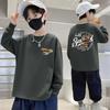 Boys' 100% Cotton Long-Sleeve Round Neck T-Shirt - Autumn Casual Sportswear