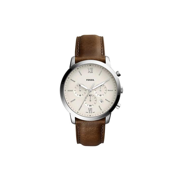 FOSSIL Wrist Watch Quartz Movement Leather Strap White Dial Men s Watches FS5380 White Dial
