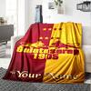 Name Custom Galatasaray Print Flannel Blanket High Quality Warm Comfortable Cover for All Seasons Perfect for Gifts Home Decor