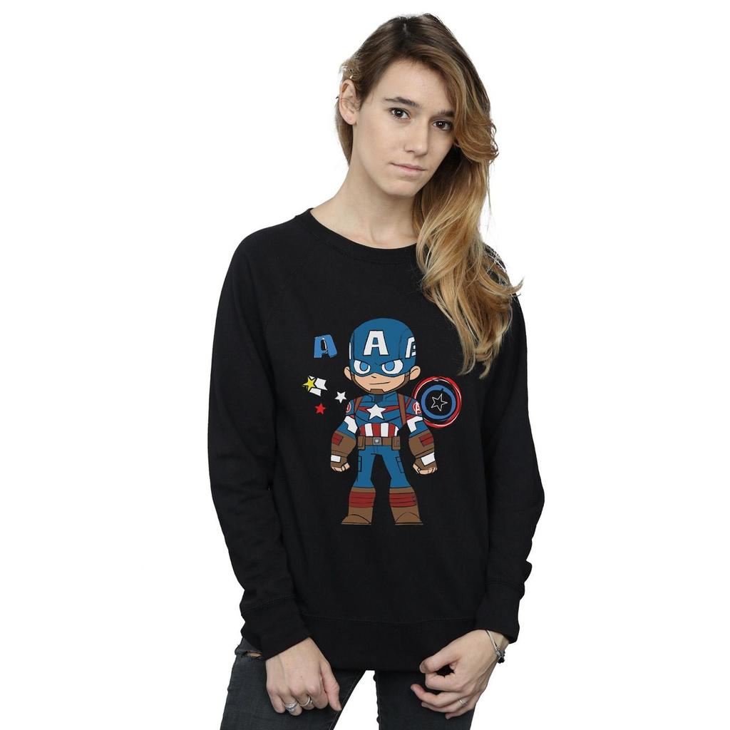 Marvel Womens/Ladies Captain America Sketch Sweatshirt