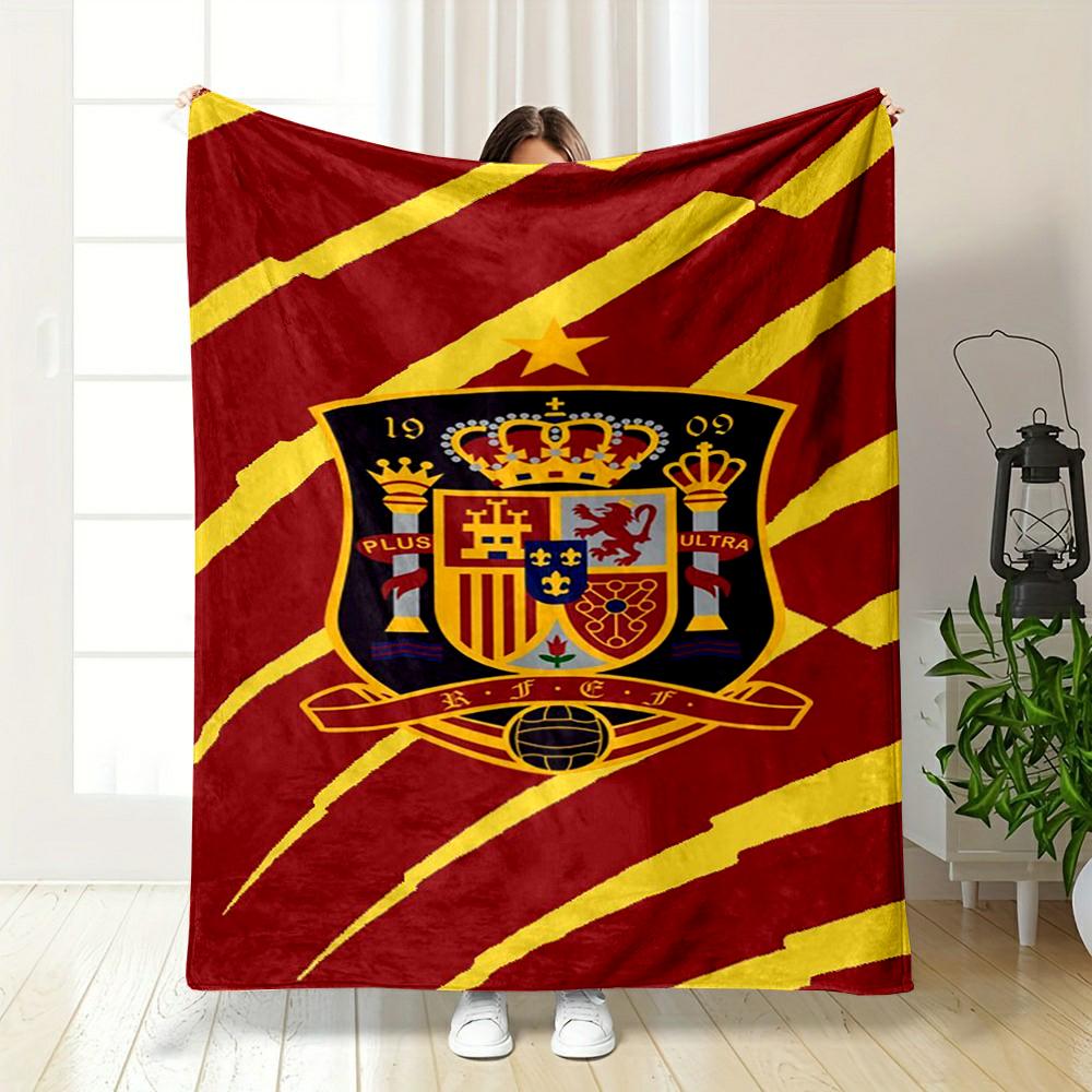 Spanish Flag Style Designed Flannel blanket for bedroom, living room, sofa, and nap