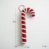 Red White Simulation Candy Cane Decoration Foam Flocking Xmas Flocking Velvet Pendant