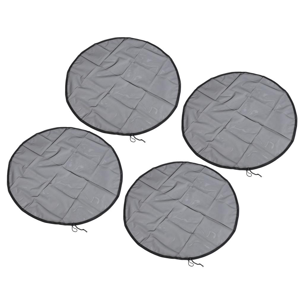 4pcs Mesh Cover for Rain Barrels with Drawstring Water Collection Buckets Tank Protector Bucket Netting Screen Cover