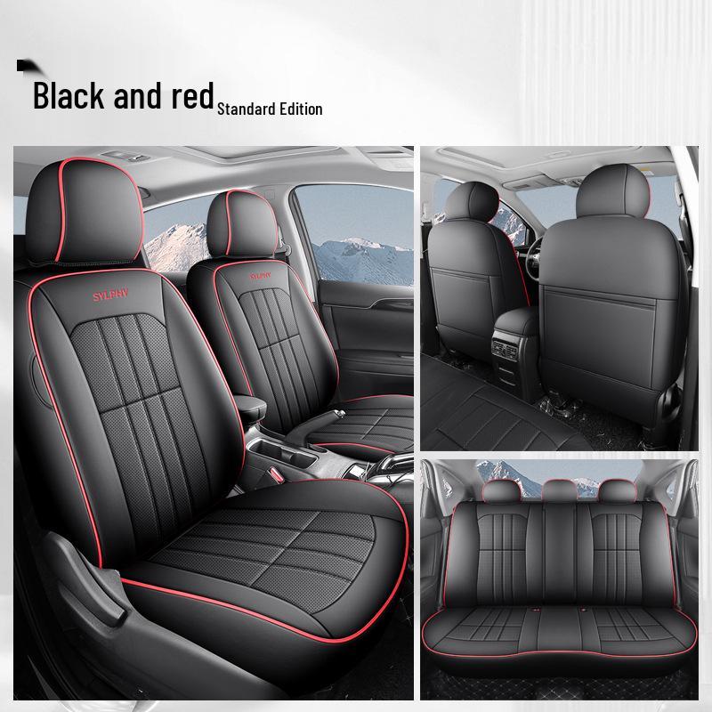 Classic Sylphy Leather Car Seat Cushion - Full Coverage All-Season Universal Cover