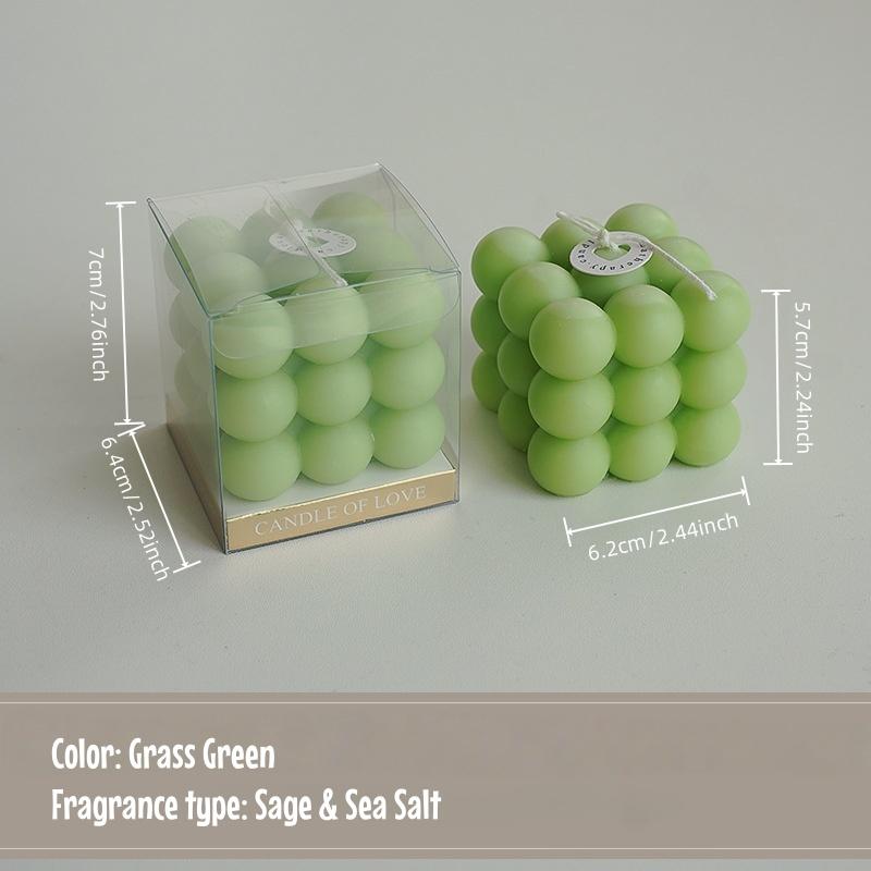 New Arrival Decorative Luxury Bubble Scented Candles with Clear Gift Box Handmade Long-lasting Holiday Easter Aesthetic