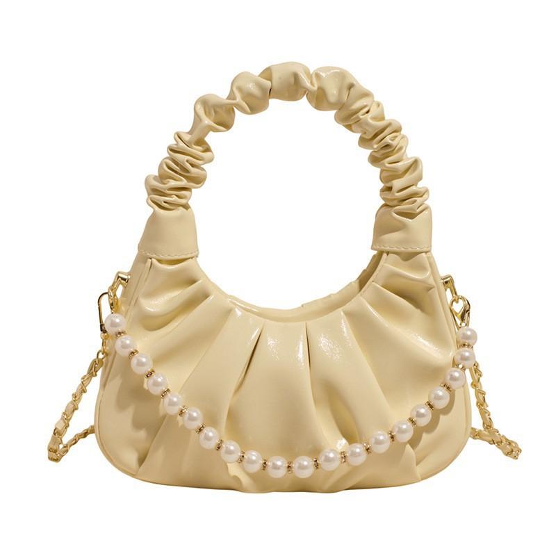 

Super Popular Handbag Women 25 Niche Design Pleated Cloud Bag Temperament All-matching One-shoulder Cross-body жовтий