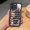 Vintage Bookshelf Phone Case For iPhone 16 15 14 13 12 11 Pro Max 7 8 Plus 13promax XS X SE XS Max Soft Shockproof Bumper Phone Back Case Cover