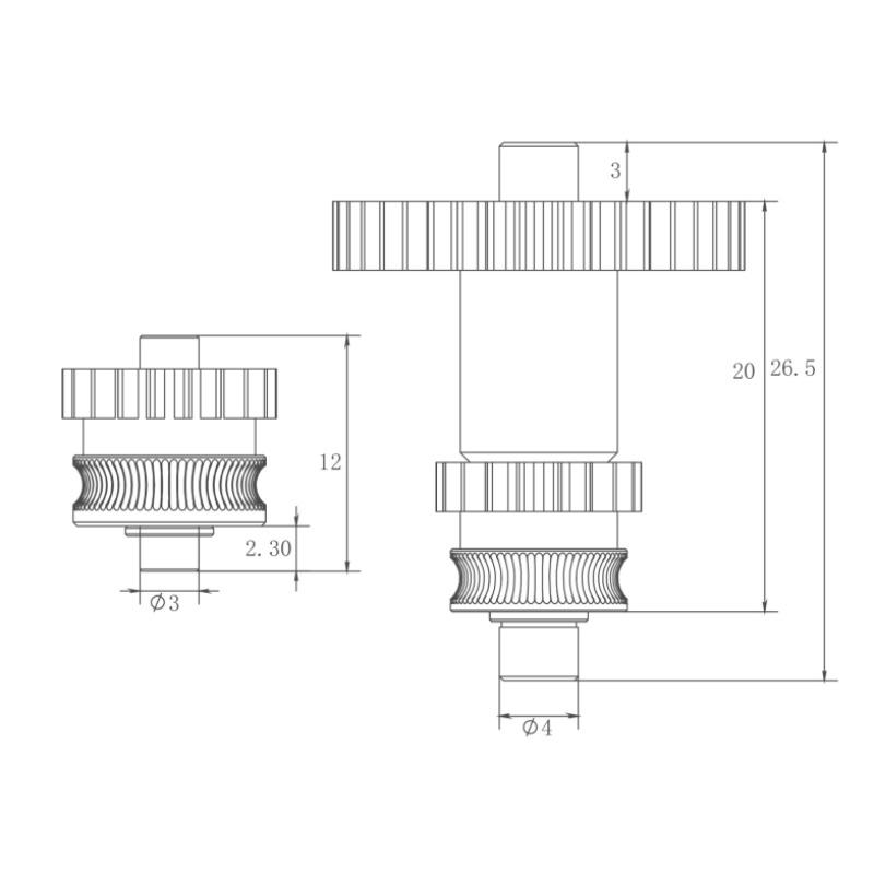 Gear For Anycubic Kobra 2/Pro/Max/Plus/Neo Nanocoated Mold Steel Integrated Extrusion Head Gear Kit For Kobra 2 Extruder Gear