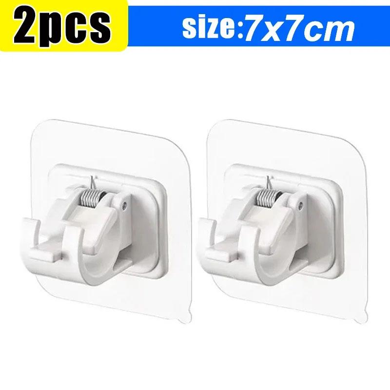 

2/12 шт. Самоклеящийся кронштейн для карниза Без гвоздей Регулируемый держатель Зажимы Крючки Без сверления для дома, кухни, ванной комнаты