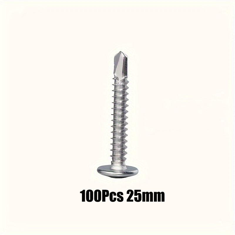 50/100pcs Carbon Steel Cross Round Head With Pad Self Drilling Self Tapping Screw With Pad For Warsaw Drill Tail Dovetail Screw