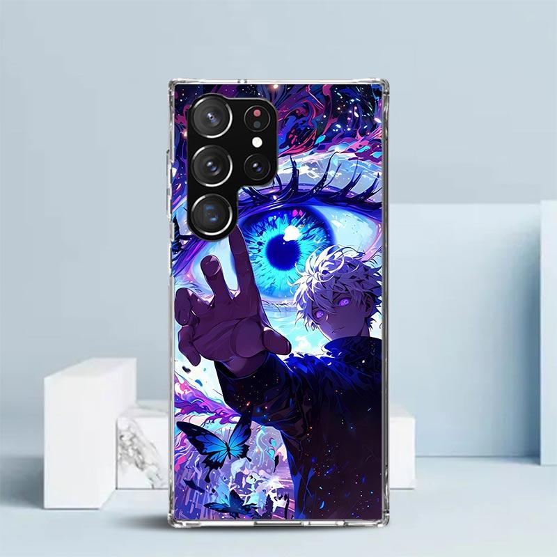 

Kaisen J-Jujutsu Годжо Сатору Чехол для телефона Samsung Galaxy S24 S25 Edge S26 Ultra S22 S23 Plus S21 + S20 FE Мягкий ТПУ задняя крышка Samsung S25 Plus