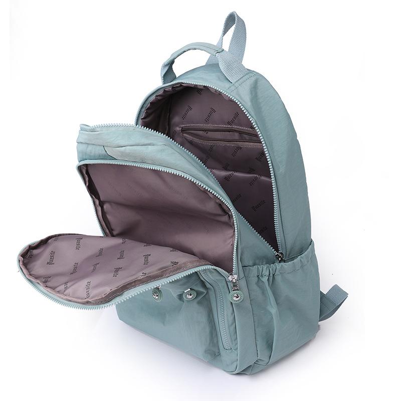 Fashionable Multi Compartment Women's Backpack, Lightweight Student Backpack, Trendy Waterproof Nylon Cloth Bag, Casual Travel Bag