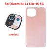 זכוכית אחורית חדשה עבור Xiaomi Mi 11 Lite 4G 5G פאנל סוללה אחורית החלפת בית דלת אחורי עם מצלמה