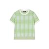 Casual Loose Short Sleeve Knit Top Women Tops Light-Grass-Green F11W317401F-LG